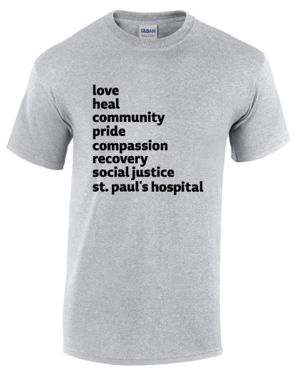 St. Paul's Hospital Heritage t-shirt, Grey